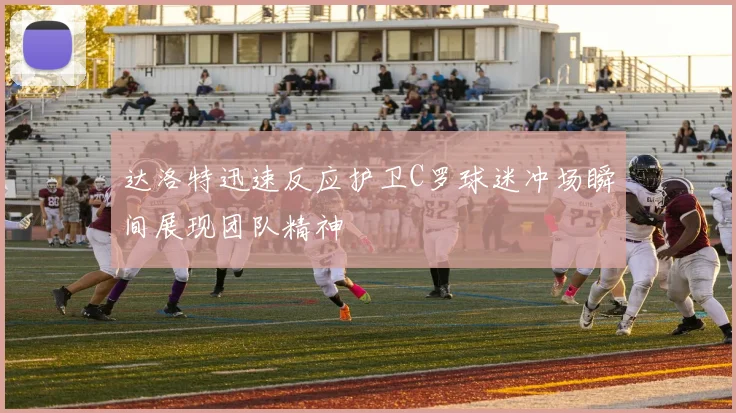 达洛特迅速反应护卫C罗球迷冲场瞬间展现团队精神
